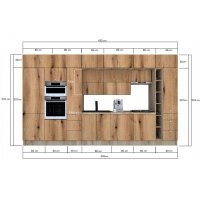 Bucatarie ZONE B 420 FRONT PAL K002 / decor K365